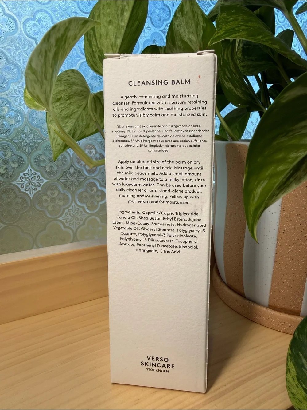 Verso Cleansing Balm with Jojoba Beads Verso Skincare Stockholm New